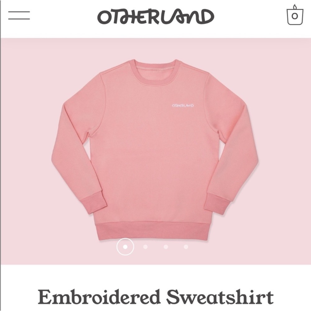 [Otherland] Pink Embroidered Sweatshirt